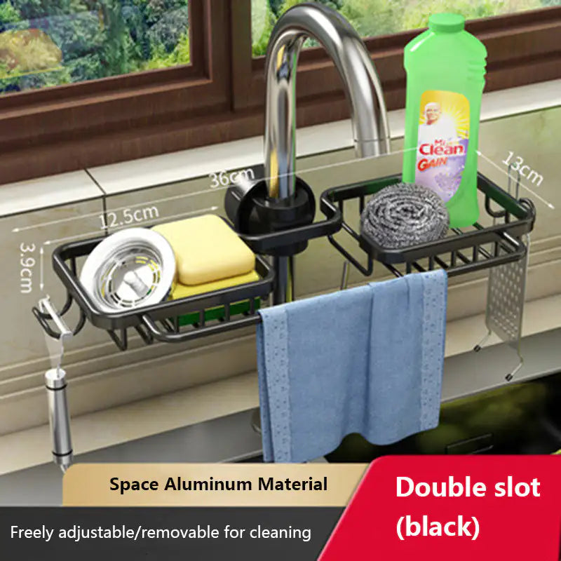 Metal Kitchen Storage Faucet Rack