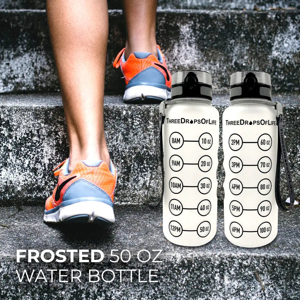 ZANOIU Frosted 50oz Sports Water Bottle