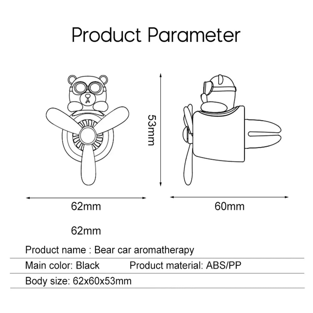 AeroBear Fresh Propeller Car Clip