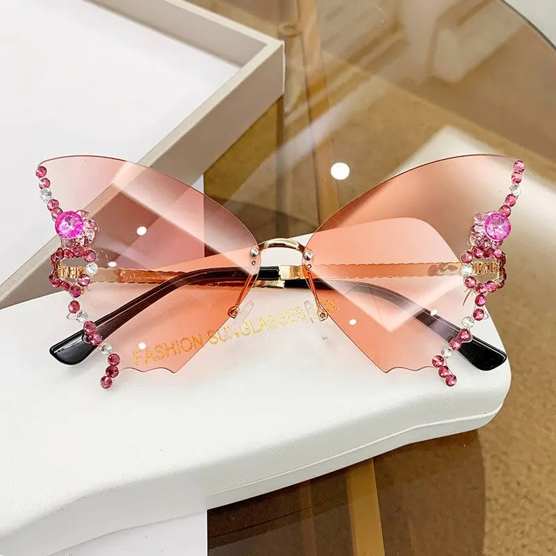 Luxury Diamond Butterfly Sunglasses