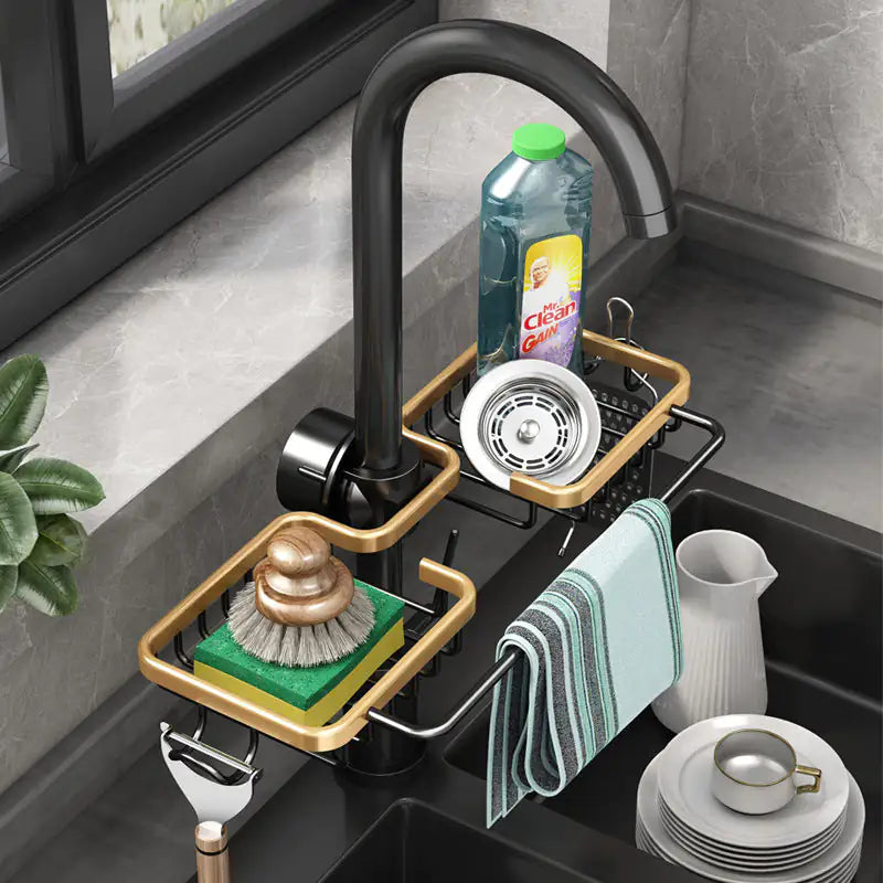 Metal Kitchen Storage Faucet Rack