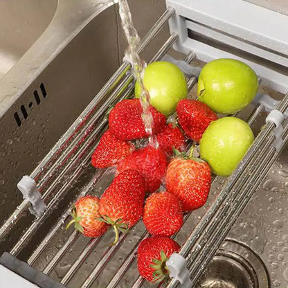 Adjustable Stainless Steel Over Sink Basket