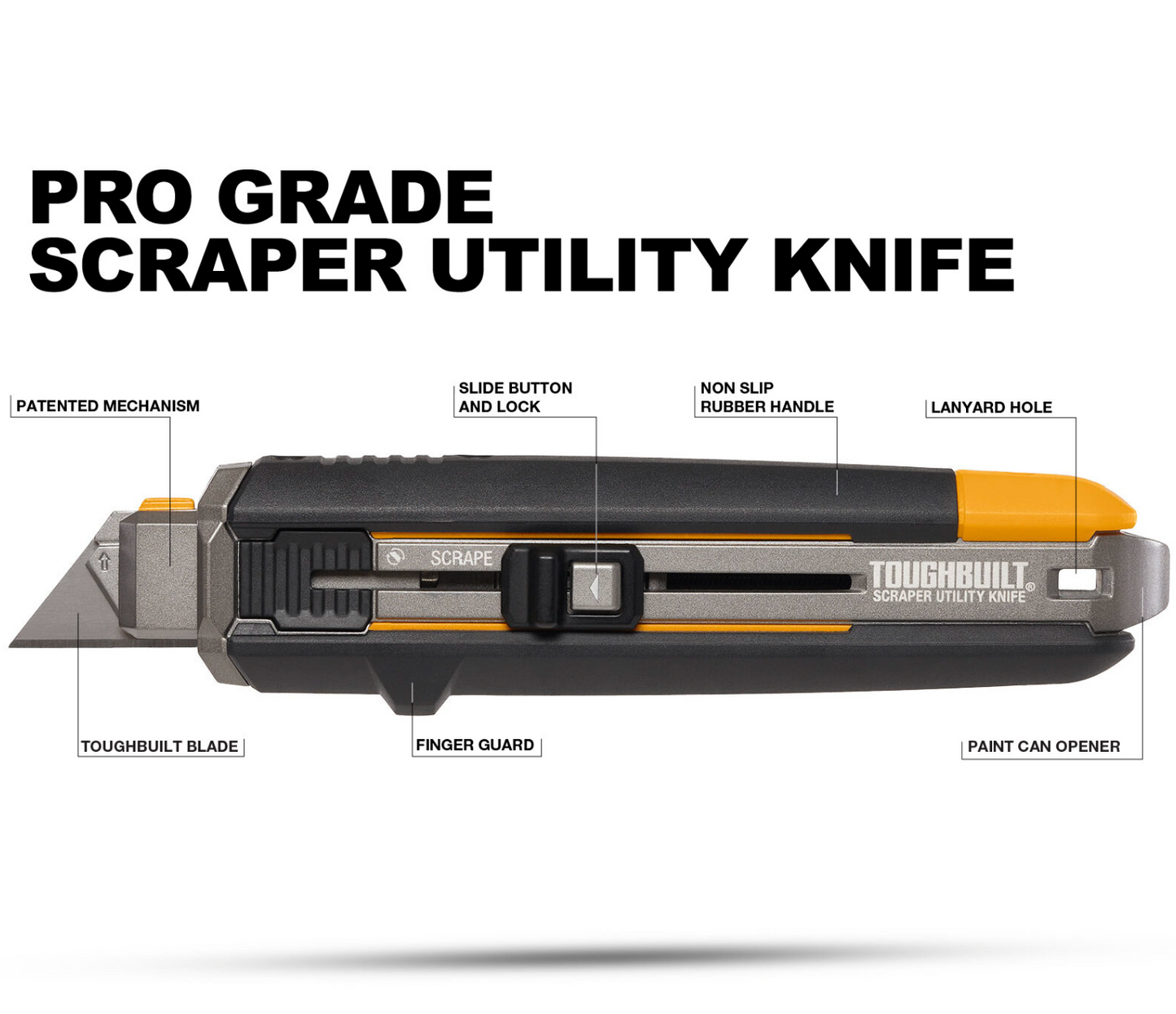 ToughBuilt Pro Grade Scraper Utility Knife