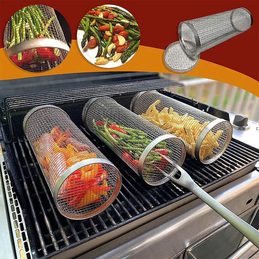 New Grilling Rolling BBQ Basket