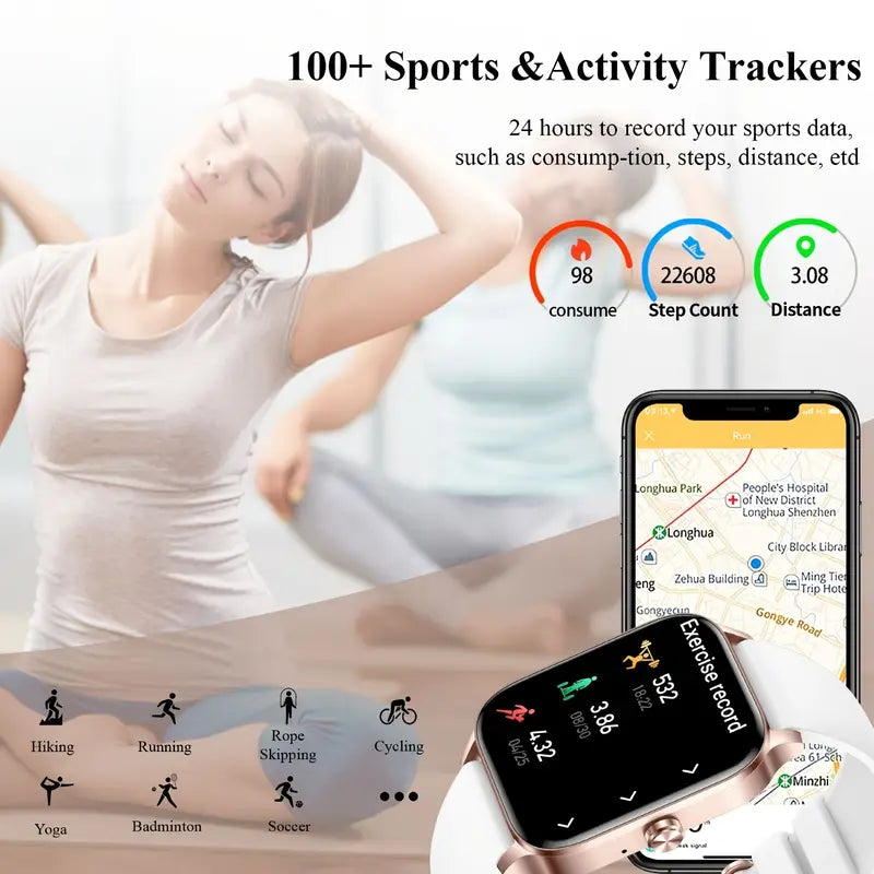 NextWrist™ 1.85" Watch AI Voice Assistant – Wireless Calling HD Touch Screen