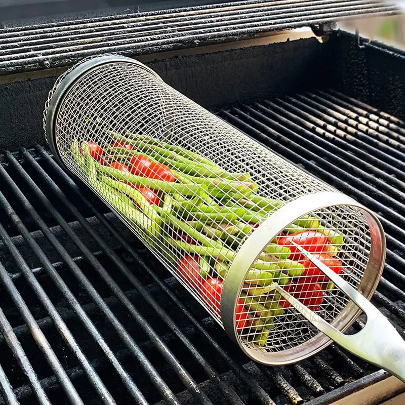 New Grilling Rolling BBQ Basket