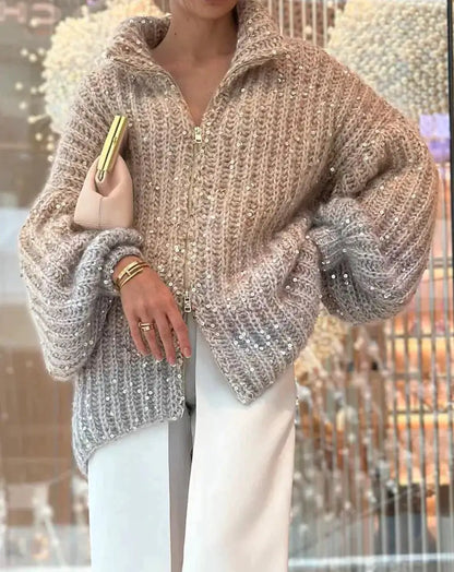 ZANOIU Sequin Sweater Women