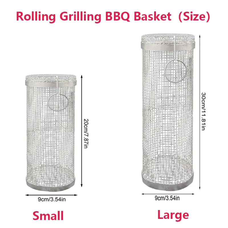 New Grilling Rolling BBQ Basket