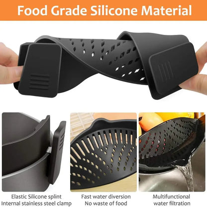 Clip-on Silicone Drainer Strainer